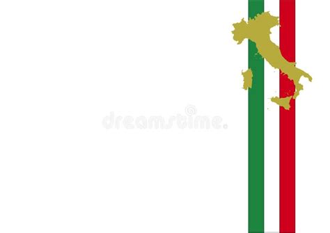 Italy Flag Background And Map Stock Vector Illustration Of Italian