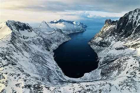 Segla mountain and fjord, during a winter sunset Our beautiful Wall Art ...