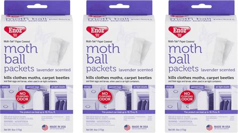 Enoz Moth Ball Packets Lavender Scented 3 Home And Kitchen