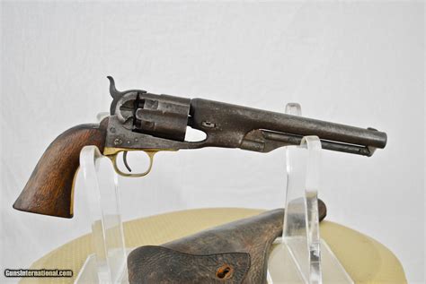 Colt Model 1860 Army Revolver With Fluted Cylinder With Period Holster