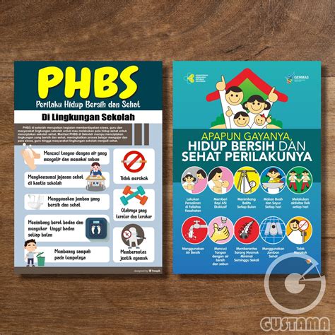 Jual Poster Perilaku Hidup Bersih Dan Sehat PHBS Di Sekolah Poster