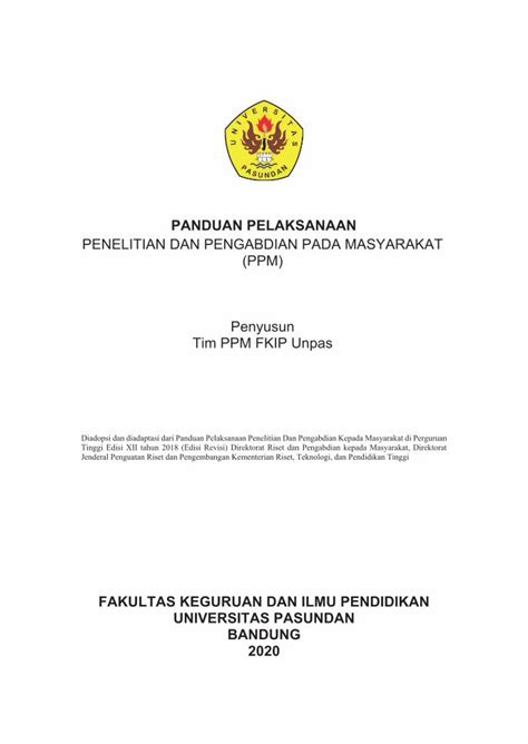 Pdf Panduan Pelaksanaan Penelitian Dan Pengabdian Pada Buku