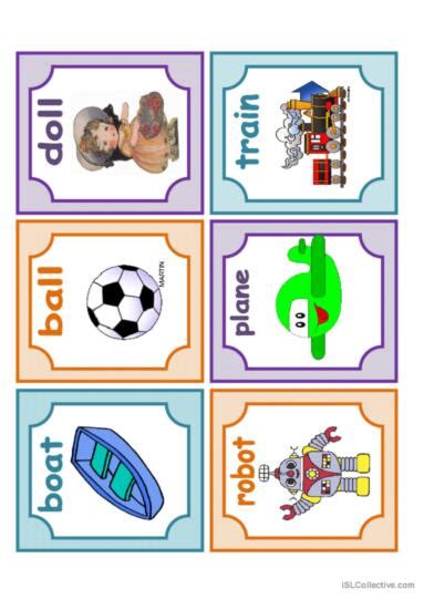 toys flashcards vocabular…: English ESL worksheets pdf & doc