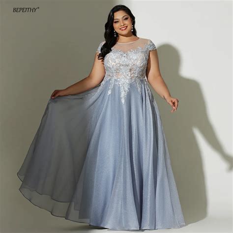 Bepeithy Vestidos De Noche Largos Azules Para Mujer Mangas De