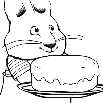 an image of a rabbit holding a piece of cake on a plate with another bunny behind it