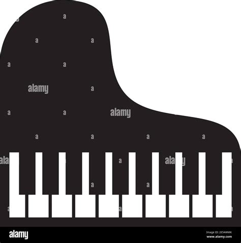 Plantilla Vectorial De Dise O De Logotipo De Teclado De Piano Imagen