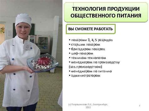 Профессия технолог общественного питания: где учиться, описание