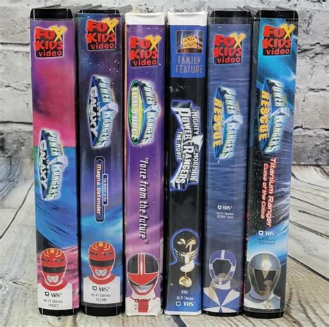 POWER RANGERS VHS Video Tape Lot Power Rangers Rescue Lost Galaxy Time