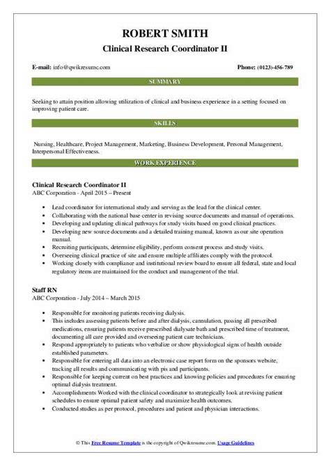 10 Clinical Research Coordinator Resume Samples And Templates For 2025