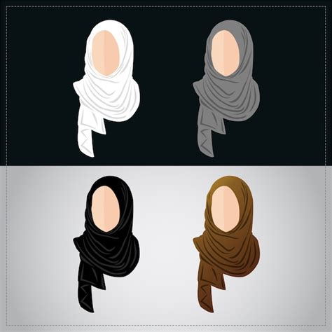 Premium Vector Muslim Women Wearing Hijab Set