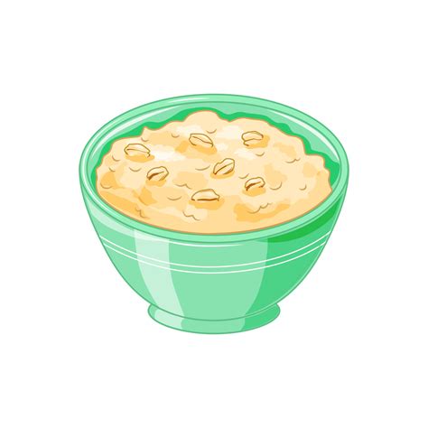 oatmeal porridge   green bowl   white background healthy