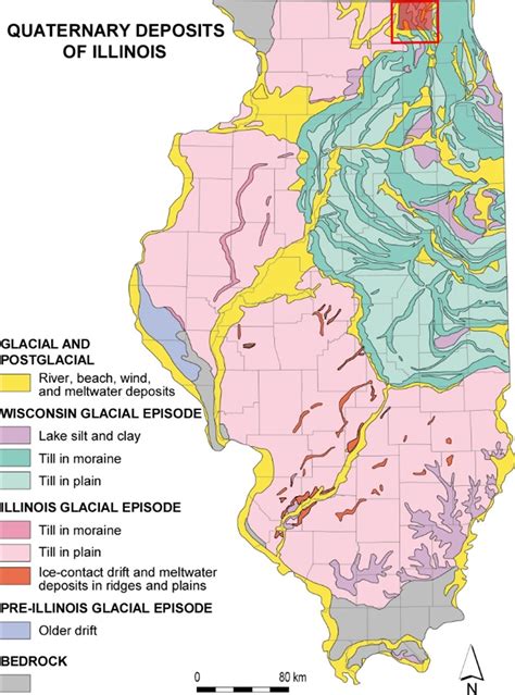 Figure 1 Surficial Geologic Map Of Illinois Showing The Distribution