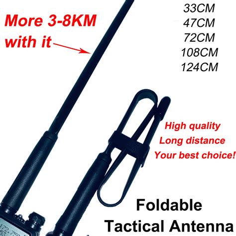 2021 Walkie Talkie Foldable Cs Tactical Antenna Baofeng Uv 5r Uv82 Sma