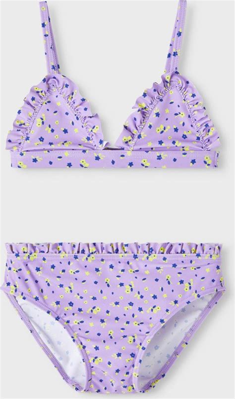 NAME IT NKFZIKELINE TRIANGLE BIKINI Meisjes Zwemkleding Maat 110 116