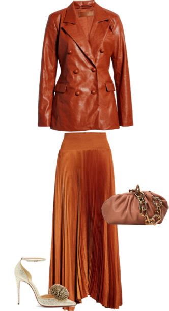 Garcelle Beauvais Tan Leather Blazer And Pleated Skirt Big Blonde Hair