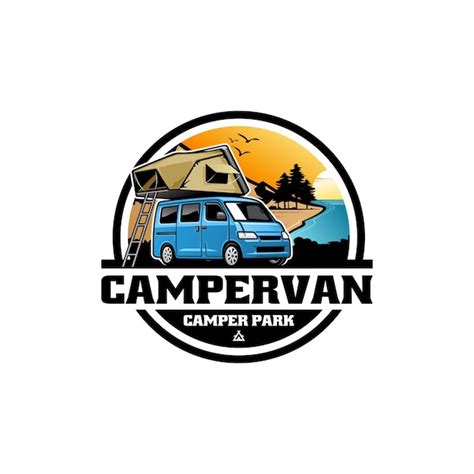 Premium Vector Rv Camper Van Illustration Logo Vector