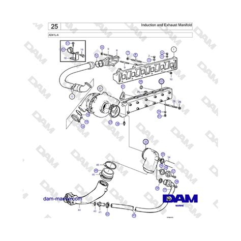 Volvo Penta Ad L A Induction And Exhaust Manifold Dam Marine