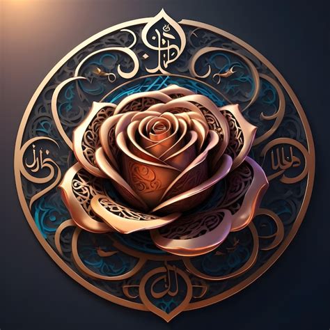 Premium Photo Beautiful Arabic Calligraphy Of Rose