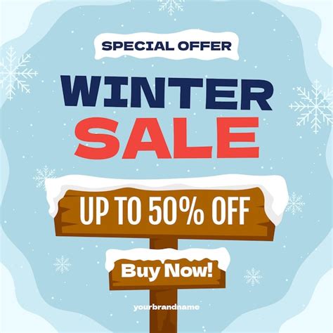 Premium Vector Flat Winter Sale Illustration