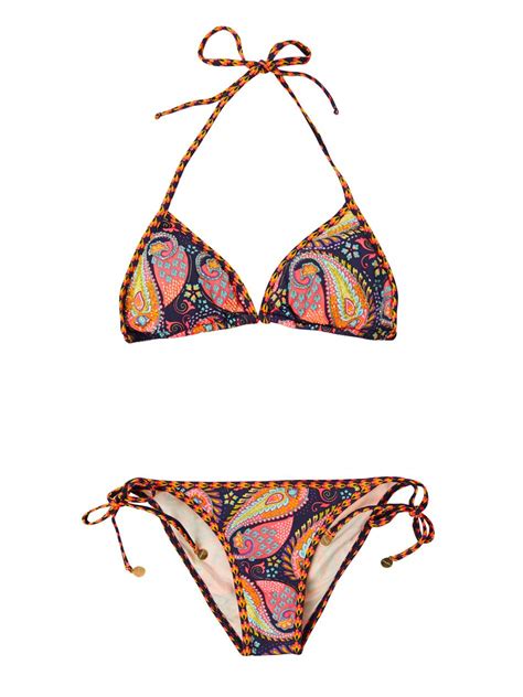 Lyst Ondademar Embellished Paisley Print Bikini