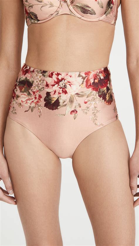 Zimmermann Cassia High Waisted Bikini Bottoms Shopstyle Two Piece