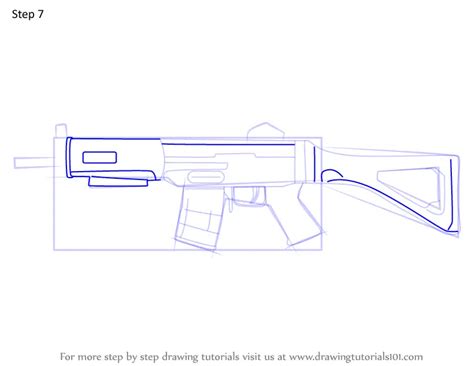 How To Draw 552 Commando Assault Rifle From Rainbow Six Siege Rainbow