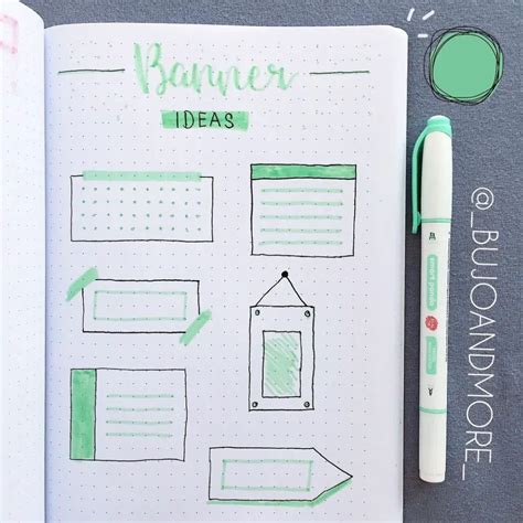 Best Bullet Journal Banner Ideas For