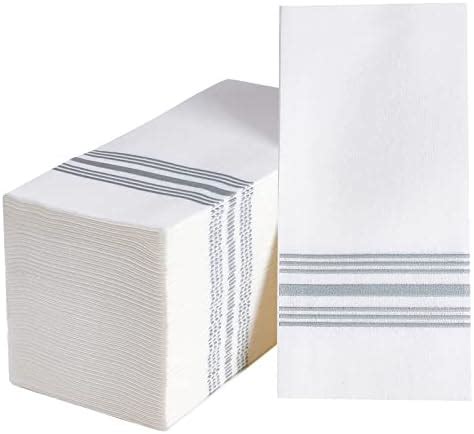 Amazon Laura Stein Linen Feel Disposable Guest Towels White