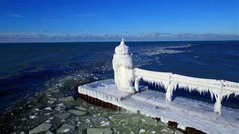 St Joe Lighthouse Ice Covered Youtube