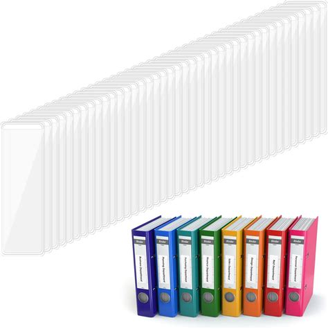 Lot de 50 porte étiquettes adhésives en plastique transparent pour bacs