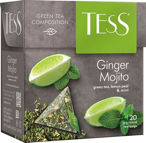 Чай зеленый Tess Ginger Mojito 20 пирамидок - купить с доставкой по ...