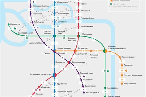 Схема метро спб с расчетом времени в пути и пересадки