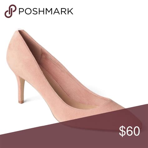 Gap Blush Pink Faux Suede Mid Heel Pump