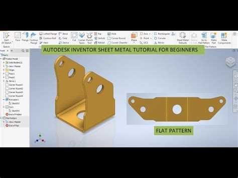 Sheet Metal Modelling In Autodesk Inventor For Beginners Sheet Metal