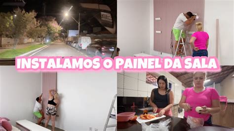 PAINEL DA SALA INSTALADO I CHURRAS NA CASA DA MANA I AOS POUCOS A CASA