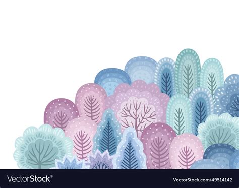 Isolated of winter forest Royalty Free Vector Image