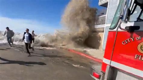 Rogue Wave Batters California Coast Sending Eight People To Hospital