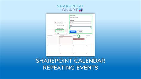 Learn How To Set Up Repeating Events In A Sharepoint Calendar Youtube