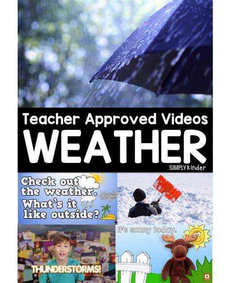 Teacher Approved Weather Videos Simply Kinder Teaching Weather Weather Elementary Weather