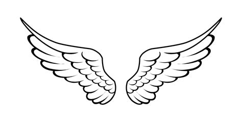 Vector Angel Wings Line Art Style 24634039 Vector Art At Vecteezy