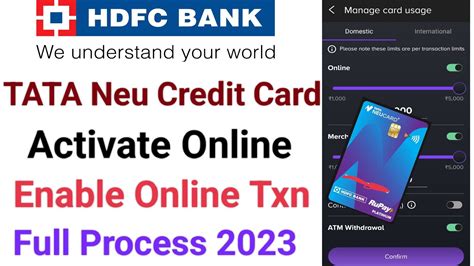 How To Activate Tata Neu Hdfc Credit Card Tata Neu Hdfc Credit Card