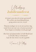 Jubileumfeest Jaar Uitnodiging Goud Hartjes Kaartje Go