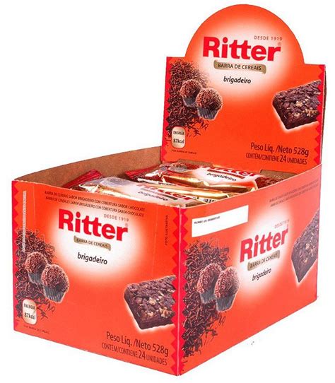 Barra De Cereal De Brigadeiro Display C 24un Ritter Alimentos