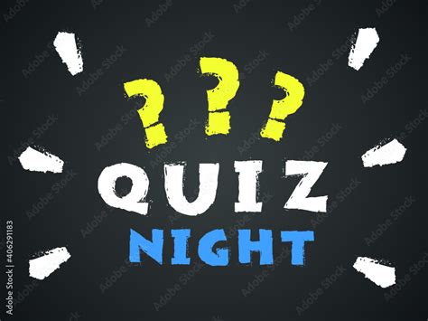 Quiz night concept. Vector illustration. Element template for design ...