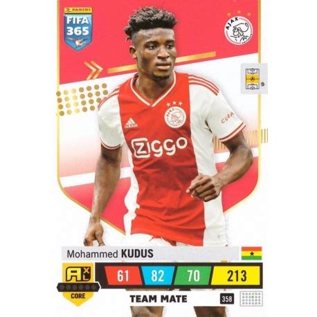 Buy Cards Mohammed Kudus Afc Ajax Panini Fifa Adrenalyn Xl