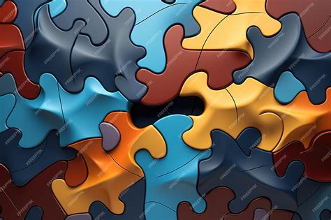 Premium Photo Interlocking Puzzle Pieces Forming An Abstract Shape