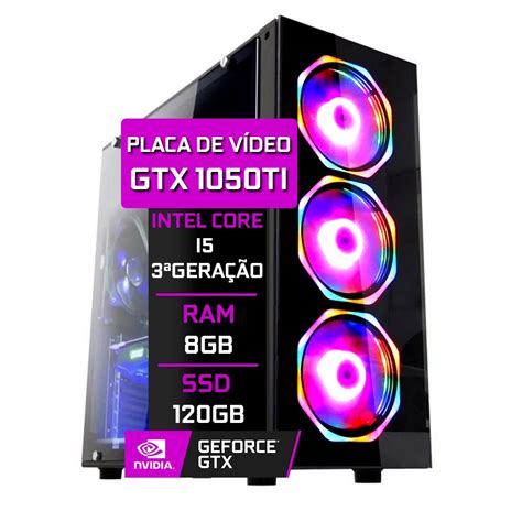 Computador Gamer Fácil Intel Core i5 Terceira Geração 8GB gtx 1050ti