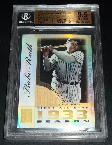 Topps Tribute Perennial All Star Edition Relics Tr Br Babe Ruth