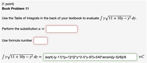 Solved Book Problem 1 Use The Table Of Integrals In The Back