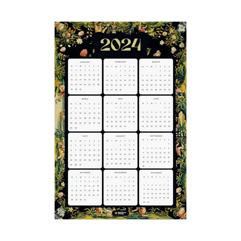 Year At A Glance Wall Calendar Elinor Danyelle